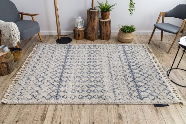Makro Abra Kusový koberec BERBER AGADIR G0522 krémový šedý Rozměr: 120x170 cm