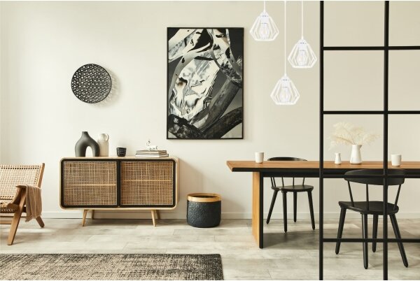 Lustr na lanku CEED 3xE27/60W/230V bílá