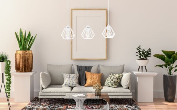 Lustr na lanku CEED 3xE27/60W/230V bílá