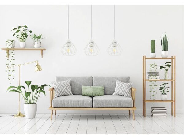 Lustr na lanku CEED 3xE27/60W/230V bílá