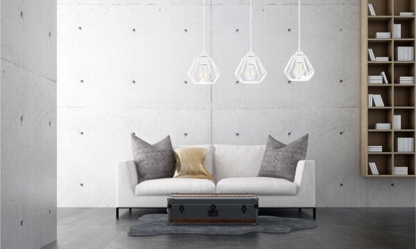 Lustr na lanku CEED 3xE27/60W/230V bílá