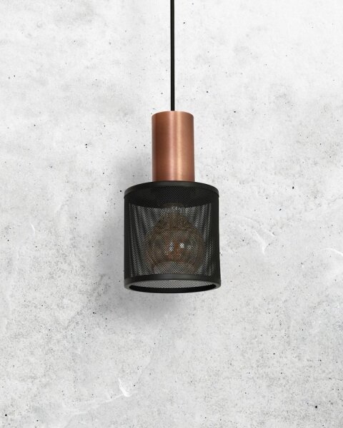 Lustr na lanku ARES BLACK 1xE27/60W/230V