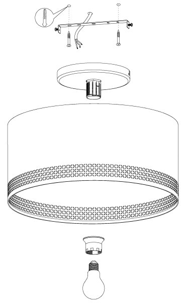 Eglo 99272 - Stropní svítidlo ESTEPERRA 1xE27/40W/230V
