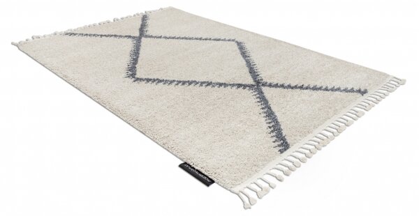 Makro Abra Kusový koberec BERBER MEKNES B5910 krémový šedý Rozměr: 80x150 cm