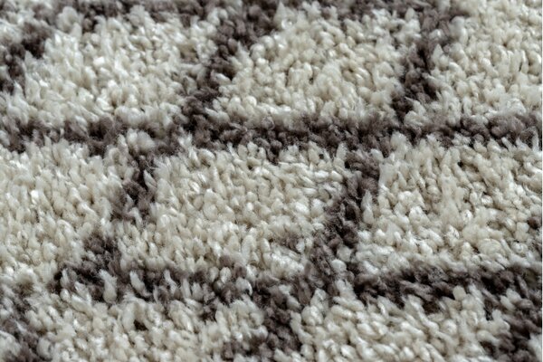Makro Abra Kusový koberec BERBER RABAT G0526 krémový / hnědý Rozměr: 60x300 cm