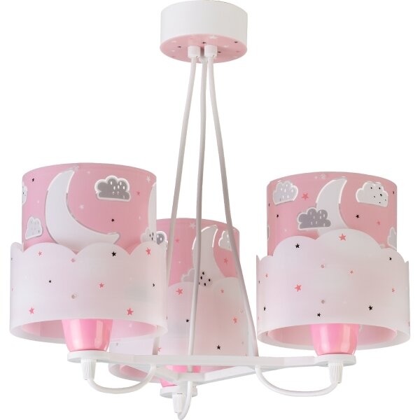Dalber 61237S - Dětský lustr MOON 3xE27/60W/230V