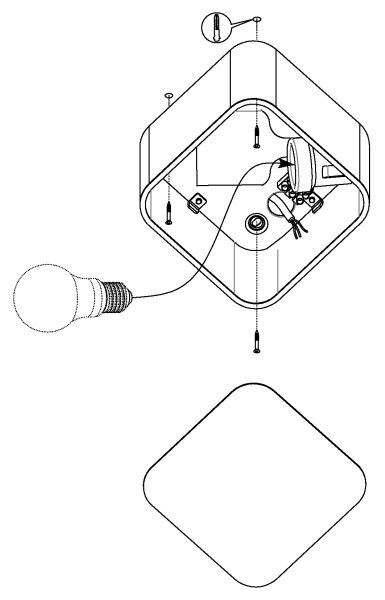 Eglo 99281 - Stropní svítidlo GRIMASOLA 1xE27/28W/230V