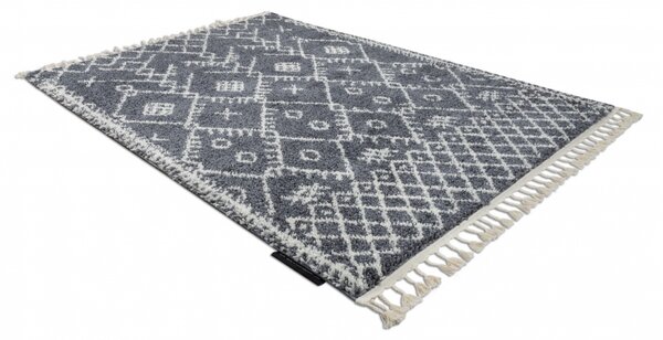 Makro Abra Kusový koberec BERBER TANGER B5940 tmavě šedý bílý Rozměr: 140x190 cm