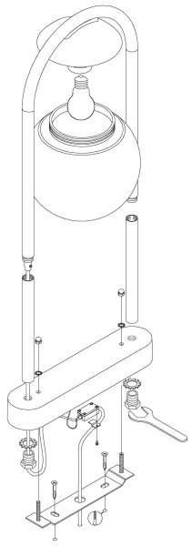 Eglo 98733 - Venkovní lampa VECCHIA 1xE27/28W/230V IP44