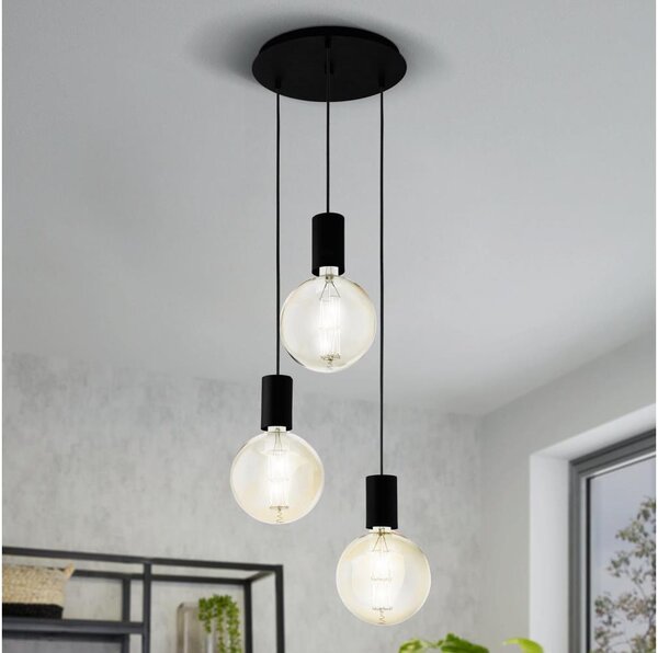 Eglo 98663 - Lustr na lanku POZUETA 3xE27/40W/230V