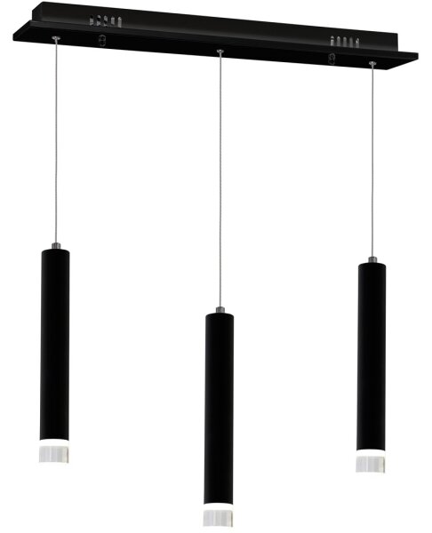LED Lustr na lanku CARBON 3xLED/15W/230V