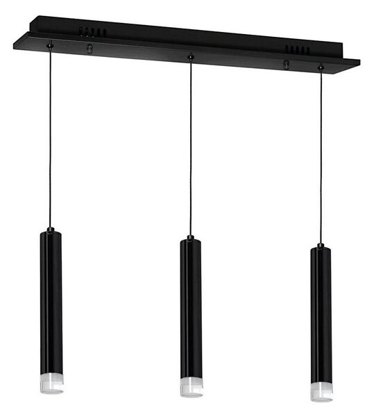 LED Lustr na lanku CARBON 3xLED/15W/230V