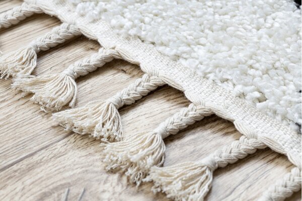 Makro Abra Koberec - běhoun BERBER CROSS bílý Rozměr: 60x250 cm