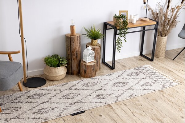 Makro Abra Koberec - běhoun BERBER FEZ krémový Rozměr: 70x200 cm
