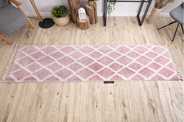 Makro Abra Koberec - běhoun BERBER TROIK růžový Rozměr: 70x200 cm