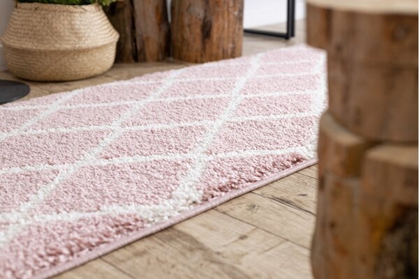 Makro Abra Koberec - běhoun BERBER TROIK růžový Rozměr: 70x200 cm