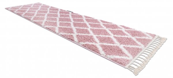 Makro Abra Koberec - běhoun BERBER TROIK růžový Rozměr: 70x200 cm
