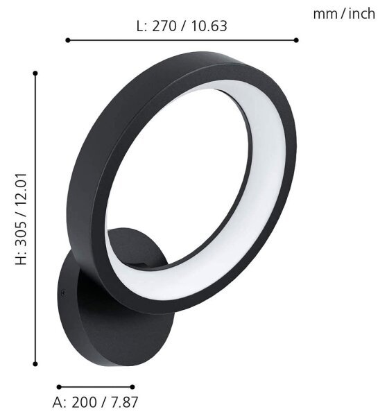 Eglo 99028 - LED RGB Stmívatelné nástěnné svítidlo MARGHERA-C LED/16W/230V