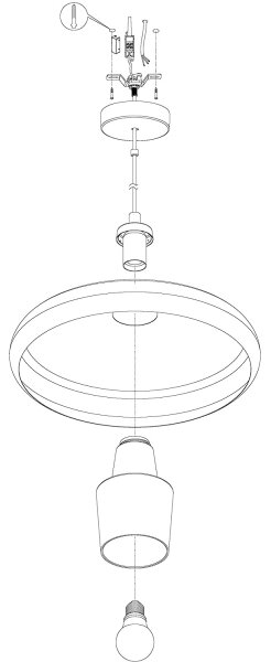 Eglo 99032 - LED RGB Stmívatelný lustr na lanku TABANERA-C 1xE27/9W/230V