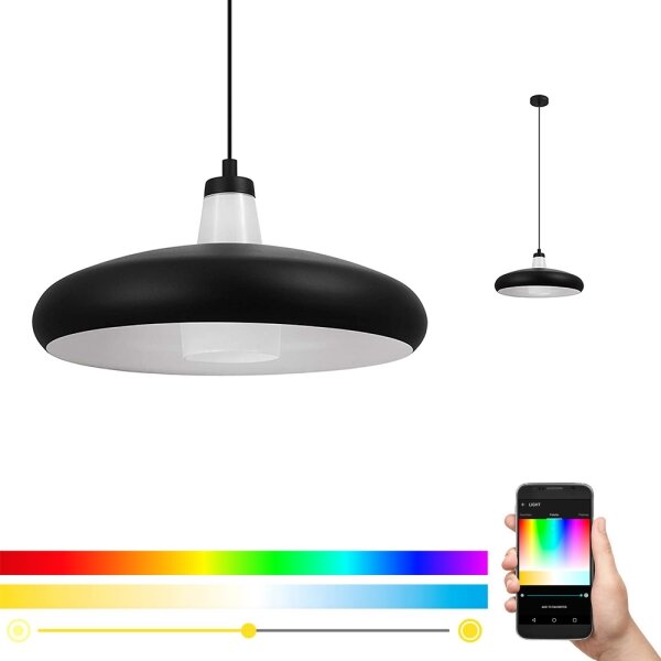 Eglo 99032 - LED RGB Stmívatelný lustr na lanku TABANERA-C 1xE27/9W/230V
