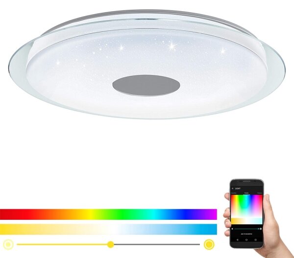 Eglo 32344 - LED RGBW Stmívatelné stropní svítidlo LANCIANO-C LED/53W/230V + DO