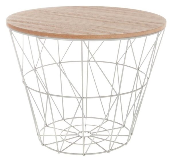 DekorStyle Drátěný odkládací stolek Kumi šedý