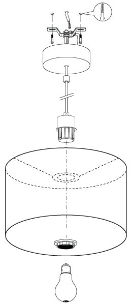 Eglo 99042 - Lustr na lanku MASERLO 1xE27/40W/230V