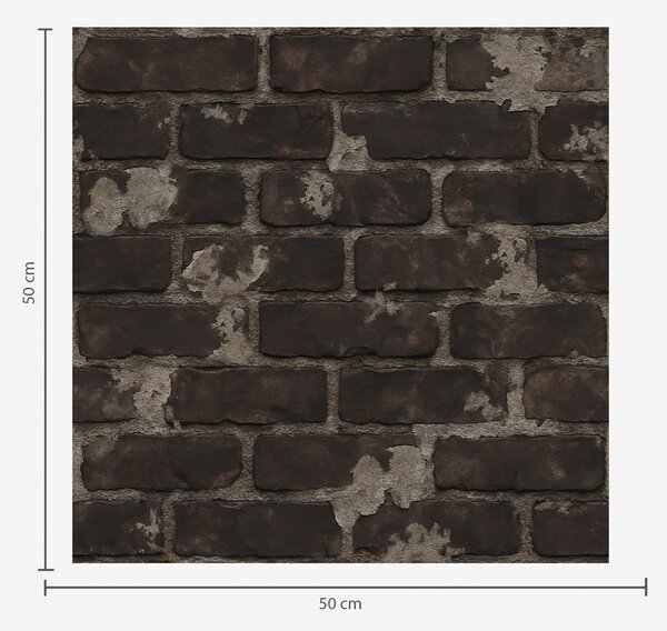 Tapety Ztmavlá stará cihlová zeď s opotřebovanými místy, Tapety loft, a01030 : uwalls.cz