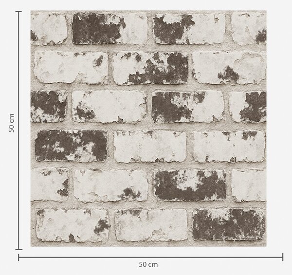 Tapety Bílá cihla s texturou a jemným šedým patinováním, Tapety loft, a01031 : uwalls.cz