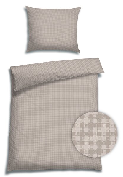 Florella Saténové povlečení Edel Satin Karo Five Linen Rozměr: 70x90 + 140x200 cm
