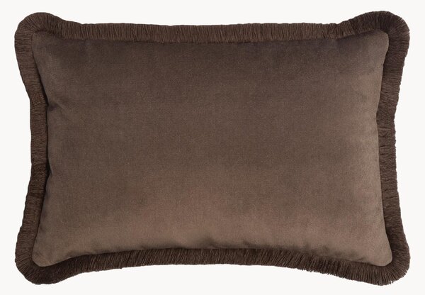 Ručně vyrobený sametový polštář s třásněmi Happy Pillow