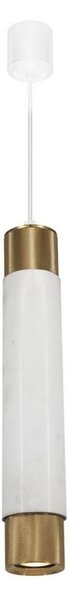 Lustr na lanku Marble white/brass 1xGU10/8W/230V