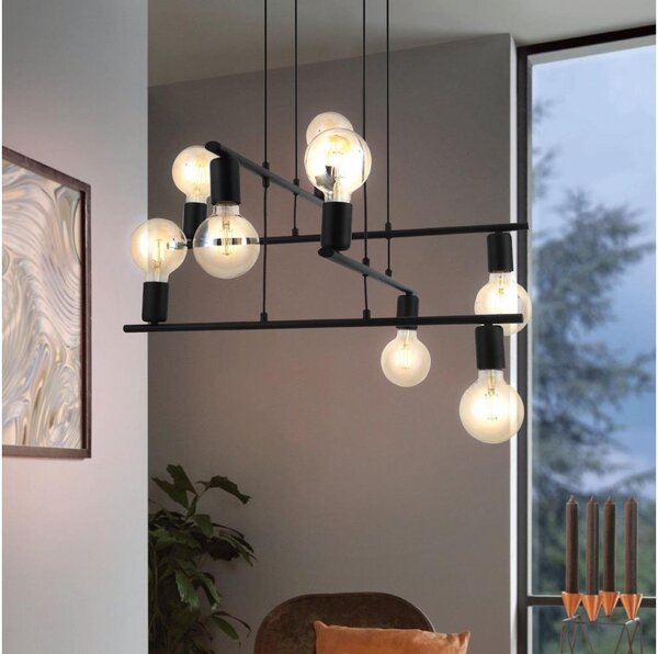 Eglo 98909 - Lustr na lanku MEZZANA 8xE27/40W/230V