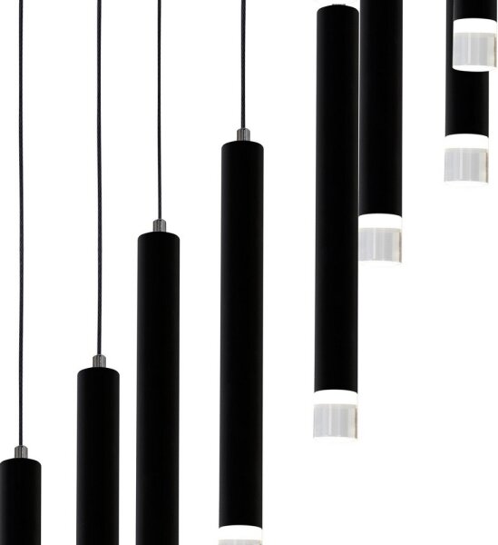 LED Lustr na lanku CARBON 12xLED/12W/230V