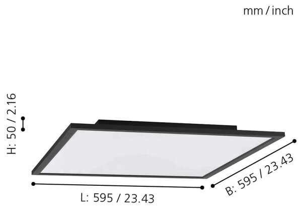 Eglo 99417 - LED RGB Stmívatelné stropní svítidlo SALOBRENA-C LED/30,5W/230V +DO