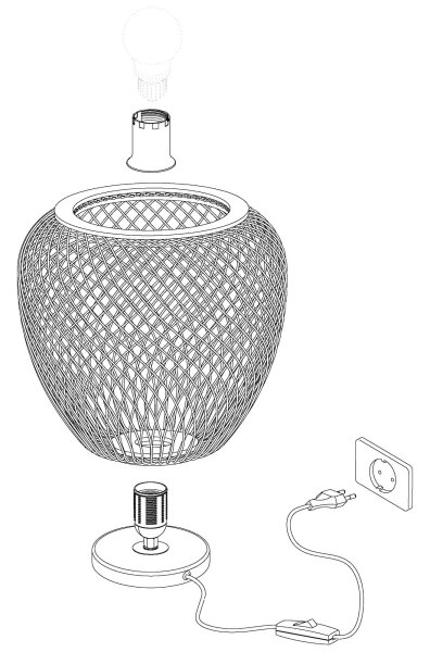 Eglo 43263 - Stolní lampa DEMBLEBY 1xE27/40W/230V