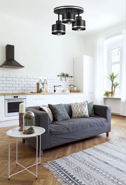 Přisazený lustr BODO SILVER 3xE27/60W/230V