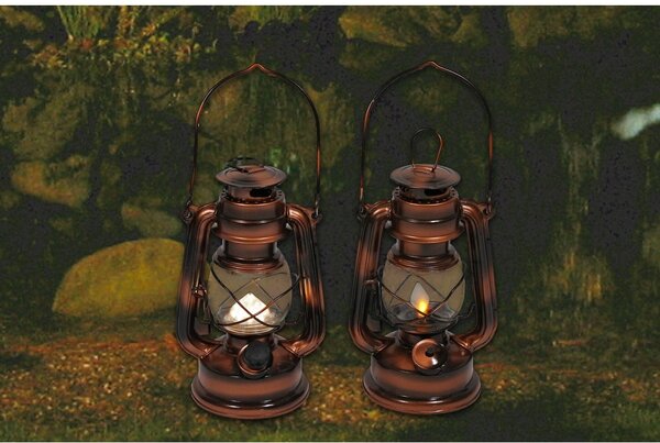 LED lucerna v bronzové barvě (výška 19 cm) – Hilight