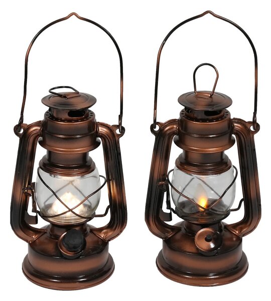 LED lucerna v bronzové barvě (výška 19 cm) – Hilight