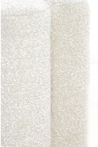Krémový taburet z textilie bouclé Nalani – Light & Living