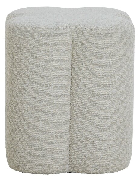 Krémový taburet z textilie bouclé Nalani – Light & Living