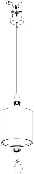 Eglo 43401 - Lustr na lanku ARNHEM 1xE27/40W/230V