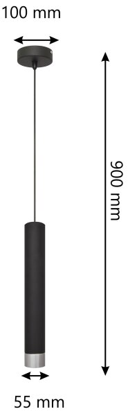LED Lustr na lanku TUBA 1xGU10/4,8W/230V