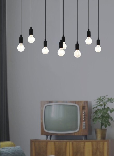 Eglo 43322 - Lustr na lanku HOGSMILL 8xE27/40W/230V