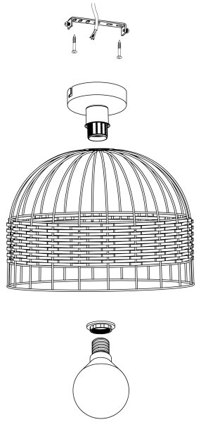 Eglo 43398 - Stropní svítidlo ANWICK 1xE27/60W/230V