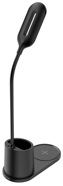 LED Stolní lampa LED/3W/5V s bezdrátovým nabíjením černá
