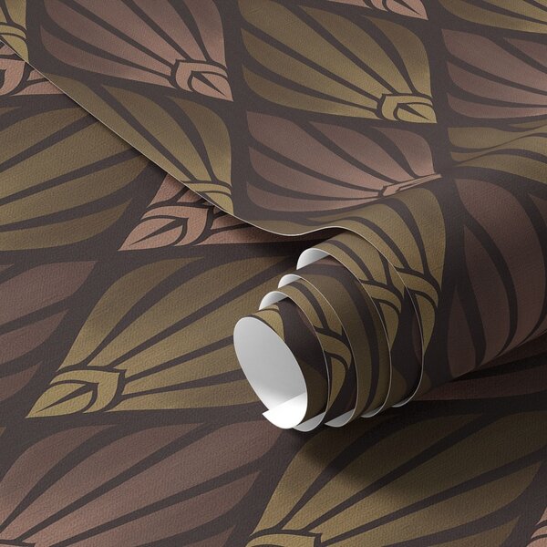 Tapety Bohaté art deco s teplými přechody, Tapety abstraktní, a01064v2 : uwalls.cz