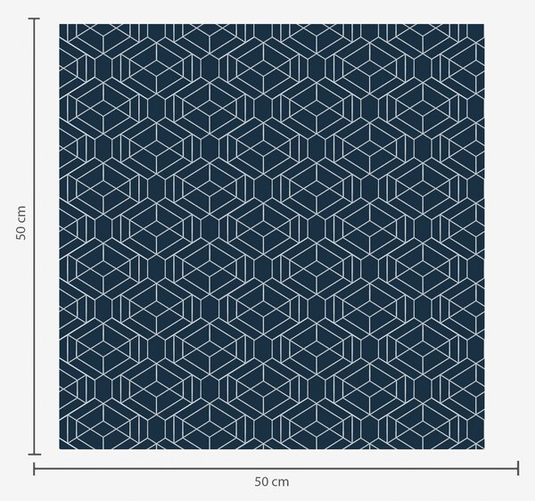 Tapety Tmavě modrá geometrická mřížka z kostek, Tapety abstraktní, a01066v1 : uwalls.cz