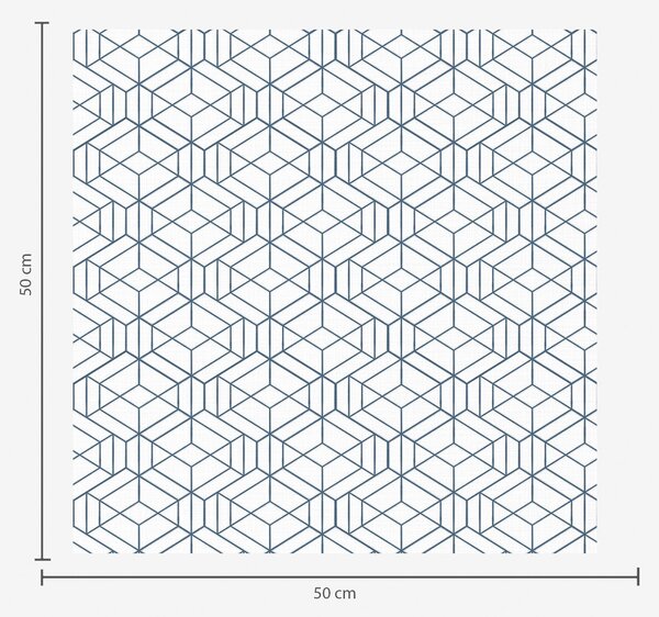 Tapety Bílé pozadí s modrými trojrozměrnými geometrickými kostkami, Tapety abstraktní, a01067 : uwalls.cz