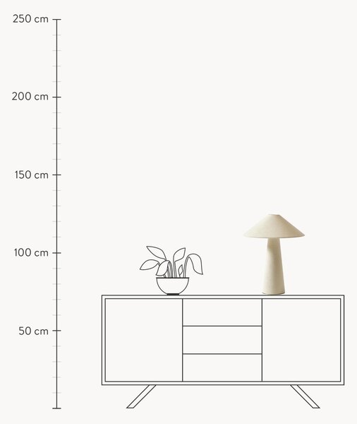 Velká stolní lampa ze lnu Ilena